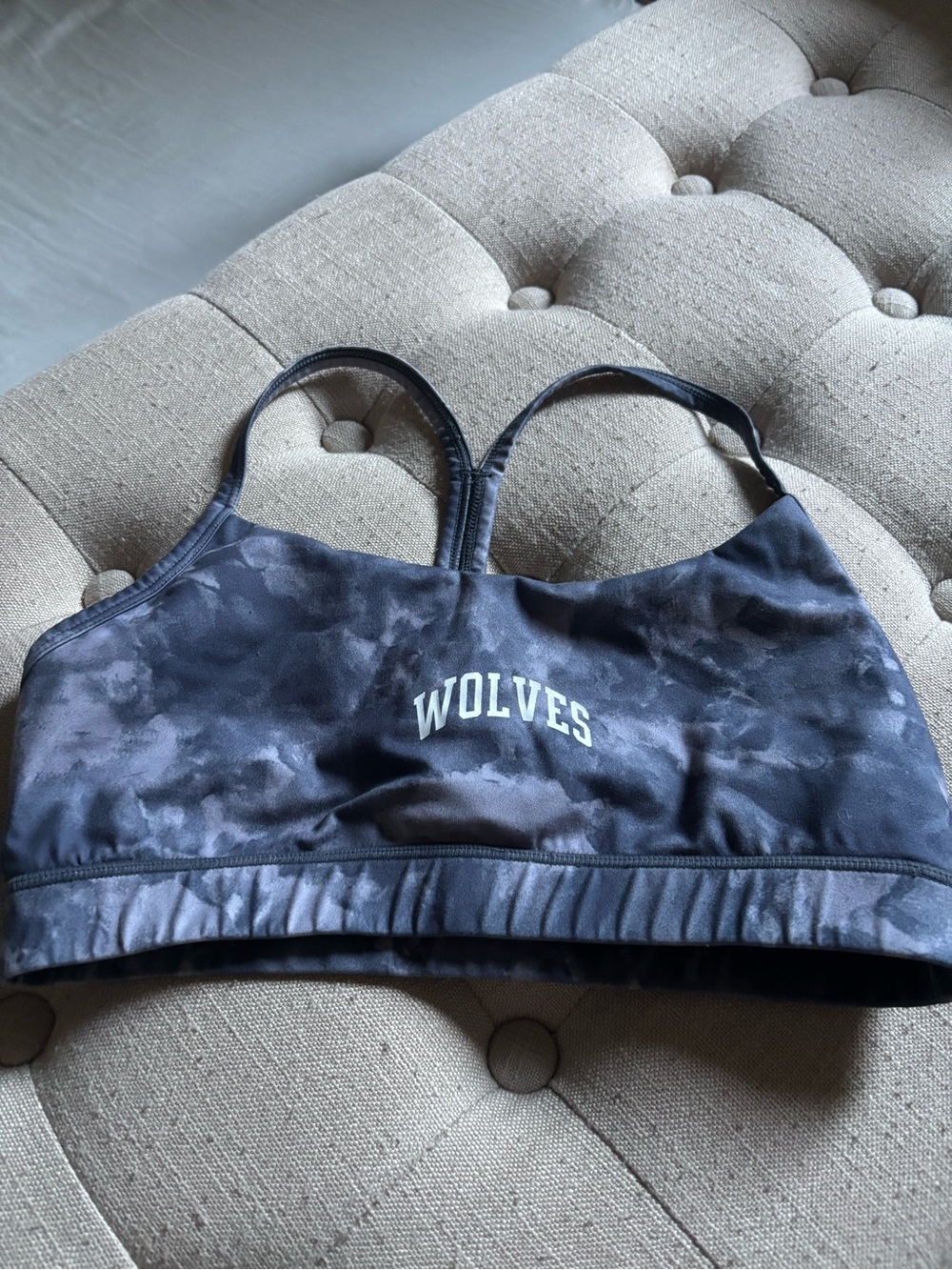 Darc Sport Black Tie-Dye 'Wolves' Sports Bra